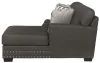Jackson Furniture Industries 5473/46/76-58 Jackson Furniture Industries 5473/46/76-58 Crawford - 2 Piece Sofa Chaise With RSF Chaise With 6 Included Accent Pillows - Dark Gray