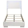 CoasterEssence 203500T Felicity - Wood Twin LED Panel Bed - White High Gloss
