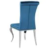 CoasterElevations 115081-S5T Carone - 5 Piece Rectangular White Glass Dining Set - Teal
