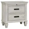 CoasterEssence 205331Q-S5 Franco - 5 Piece Queen Bedroom Set - Distressed White
