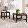 Coaster Fine Furniture 708287 Cota - Round Solid Wood End Table - Dark Brown