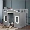 Furniture of America CM7132GY-F-BED Eileen - Full Loft Bed - Gray / White