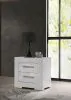 Coaster Fine Furniture 224942 Ives - 2-Drawer Nightstand Bedside Table - White High Gloss
