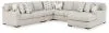 Benchcraft® 75105S12 Benchcraft® 75105S12 LaureLGrove - 5-Piece Sectional With RAF Corner Chaise - Pebble