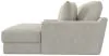 Jackson Furniture Industries 3445/15/16-11 Cozy - 2 Piece Double Wide Chaise With USB Charging Ports - Pearl
