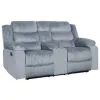 New Classic U1816-25-GRY New Classic U1816-25-GRY Willow - Console Loveseat With Dual Recliners - Gray