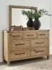 Benchcraft® B858B1 Benchcraft® B858B1 Ridgester - Dresser And Mirror - Light Brown