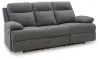 Ashley Furniture PC9140689 Ashley Furniture PC9140689 Side-Swipe - Reclining Sofa With Drop Down Table - Charcoal