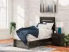 Ashley Furniture PCB2108B11 Hollivern - Twin Panel Bed - Dark Gray
