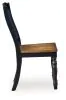 Ashley Furniture PCD619-01 Clorazi - Dining Room Side Chair (Set of 2) - Black / Brown