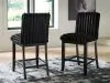 Ashley Furniture PCD571-124 Mervannie - Upholstered Barstool (Set of 2) - Black