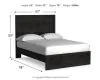 Ashley Furniture B2589B5 Ashley Furniture B2589B5 Belachime - Full Panel Bed - Black
