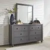 Liberty Furniture 423-YBR-TPBDM Cottage View - 3 Piece Bedroom Set (Twin Panel Bed, Dresser & Mirror) - Dark Gray