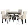 New Classic D162G-DT-GRY Crispin - Round Dining Table - Gray