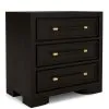 Riverside Furniture 27169 Lydia - 3 Drawer Nightstand - Dark Brown