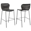 CoasterEssence 192040 Mckinley - Faux Rattan Metal Bar Chair (Set of 2) - Brown