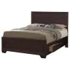 CoasterEveryday 204390KW-S5 Kauffman - California King 5 Piece Bedroom Set - Dark Cocoa