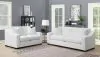CoasterElevations 509891-S2 Ashlyn - 2 Piece Upholstered Sloped Arm Sofa Set - White