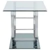 CoasterEssence 704987 Danville - Square U-Shaped Glass Top Side End Table - Chrome