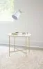 CoasterEssence 723207 Ellison - Round Marble Top Side End Table - White And Gold