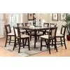 Furniture of America CM3984PT Brent - Counter Height Table With Insert - Dark Cherry / Ivory