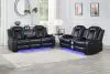 New Classic 20-U1769VB-2NP Orion II - Manual 2 Piece Sofa & Loveseat - Black