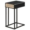 Coaster Fine Furniture 931631 Amherst - 1-Drawer Radio Weave Cane Metal Side Table - Black