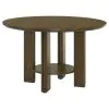 Coaster Fine Furniture 193660-S5 Ottowa - 5 Piece Round Wood Dining Room Table Set - Brown