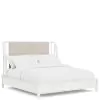 Riverside Furniture 91474-91475-91476 Maddox - Queen Upholstered Spindle Bed - White