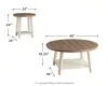 Ashley Furniture T377-13 Bolanbrook - Occasional Table Set (Set of 3) - White / Brown / Beige