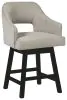 Ashley Furniture D380-724 Ashley Furniture D380-724 Tallenger - UPH Swivel Barstool (Set of 2) - Beige