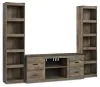 Ashley Furniture EW0446W10 Trinell - 3-Piece Entertainment Center - Brown
