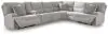 Ashley Furniture 93605S20 Ashley Furniture 93605S20 Acklen Place - 7-Piece Power Sectional Reclining Sofa With Storage Console - Pewter