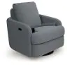 Ashley Furniture A3000738 Alainmont Next-Gen Nuvella - Swivel Power Recliner - Salt And Pepper