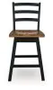Ashley Furniture D634-224 Ashley Furniture D634-224 Wildenauer - Swivel Stool (Set of 2) - Brown / Black