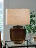 Ashley Furniture L430914 Bainmore - Glass Table Lamp - Amber
