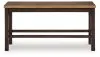 Ashley Furniture PCD651-09 Rylandeen - Double Counter Height Bench - Light Brown / Dark Brown