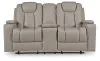 Ashley Furniture PC8330543 Elevate Edges - Glide Reclining Loveseat With Console - Coin