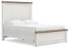 Benchcraft® B4615B4 Benchcraft® B4615B4 Savonport - Queen Panel Bed - White / Brown