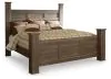 Ashley Furniture B251B10 Ashley Furniture B251B10 Juararo - King Poster Bed - Dark Brown