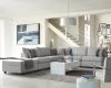 CoasterElevations 551511-S5A Cambria - Upholstered 5 Piece Modular Sectional Sofa - Gray