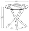 CoasterEssence 702587 Brooke - Round Glass Top Side End Table Metal Base - Chrome