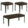 CoasterEssence 736184 Amaro - 3 Piece Coffee And End Table Set - Dark Brown