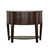 CoasterEssence 950156 Diane - 2-Drawer Demilune Entryway Console Table - Cappuccino