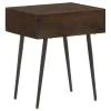 CoasterEveryday 959539 Ezra - 1-Drawer Rectangular Accent Side Table - Coffee Brown