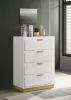 Coaster Fine Furniture 224775 Caraway - 4-Drawer Bedroom Chest - White