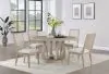 Coaster Fine Furniture 123120 Trofello - Round Pedestal Dining Table - White Washed