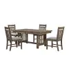 New Classic 40-3412-D4C Harrisburg - Dining Table & 4 Chairs - Brown