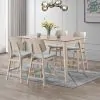 New Classic 45-1651W-C4CT New Classic 45-1651W-C4CT Oscar - Counter Table & 4 Chairs - White Ash