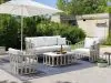 Intercon AX-CH-3027C-WHT-C Alexa - Outdoor Seating Chair With Pillow - White